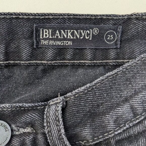 BlankNYC The Rivington Hi Rise Tapered Distressed Jeans Black "Before&After", 25 - Picture 13 of 13
